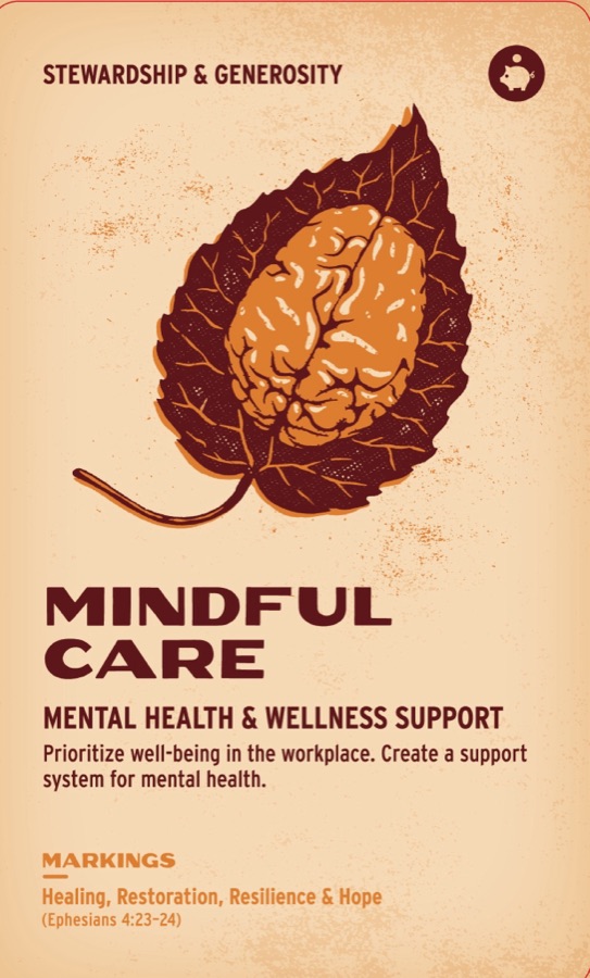 Printed front of Mindful Care