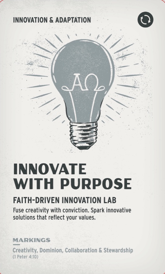 Printed front of Innovate with Purpose