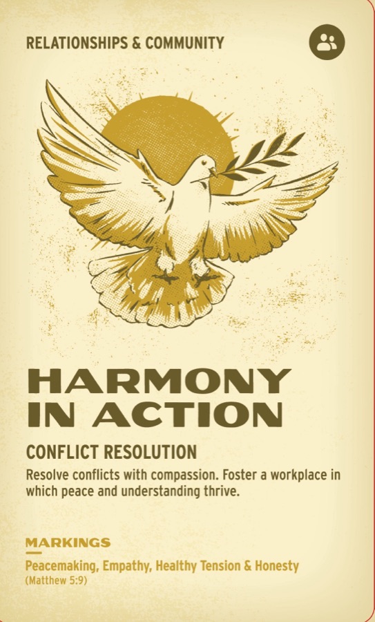 Printed front of Harmony in Action