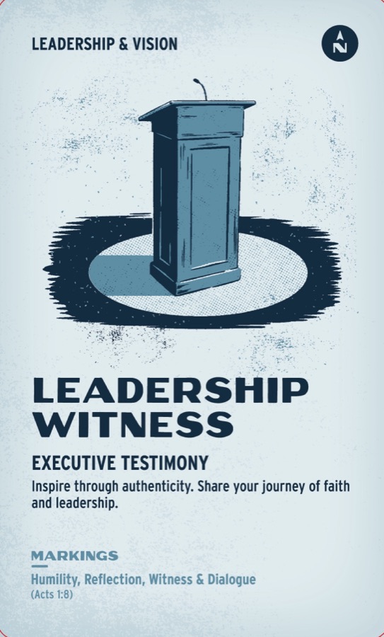 Printed front of Leadership Witness