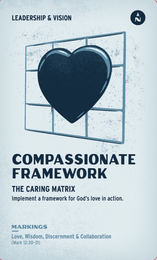 Printed front of Compassionate Framework