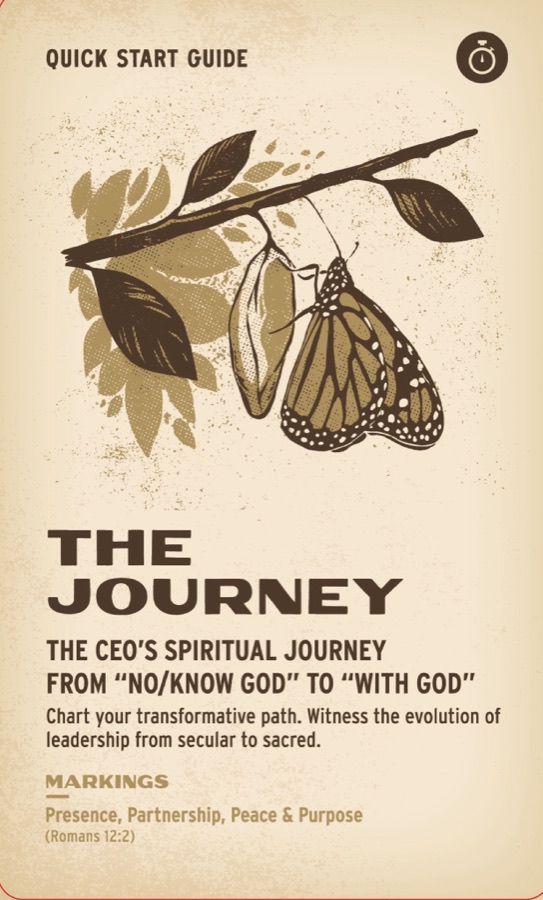 Printed front of The Journey