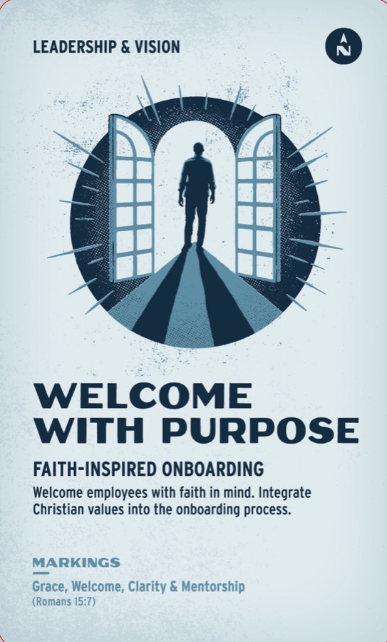 Printed front of Welcome with Purpose