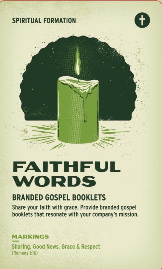 Printed front of Faithful Words