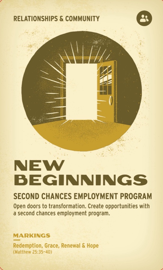 Printed front of New Beginnings