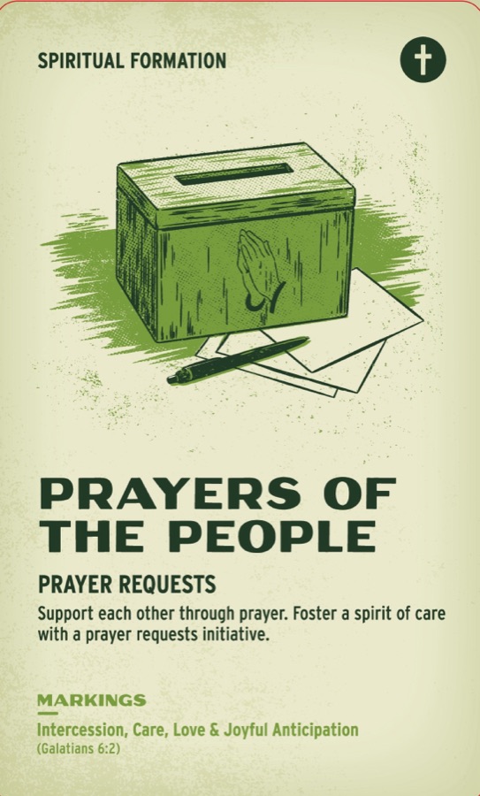 Printed front of Prayers of the People