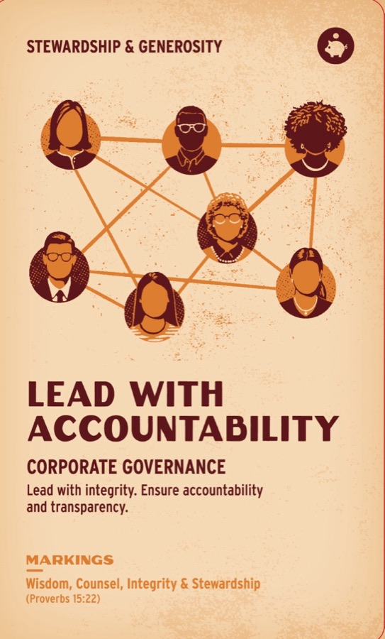 Printed front of Lead with Accountability