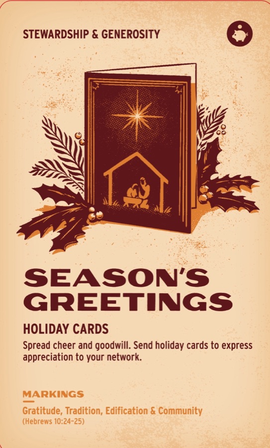 Printed front of Season's Greetings