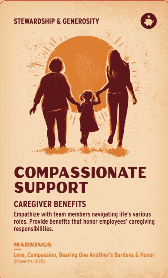 Printed front of Compassionate Support